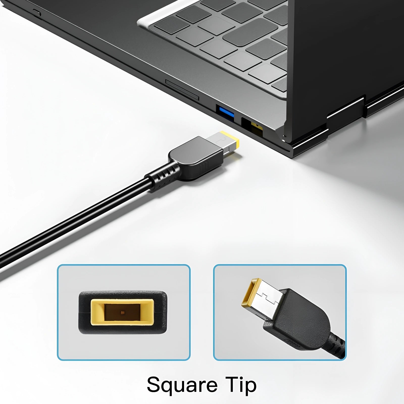 Genuine 170W USB Yellow Slim Square Tip Adapter Charger for Lenovo Legion Y540-15 Y540-17 Y540-15IRH