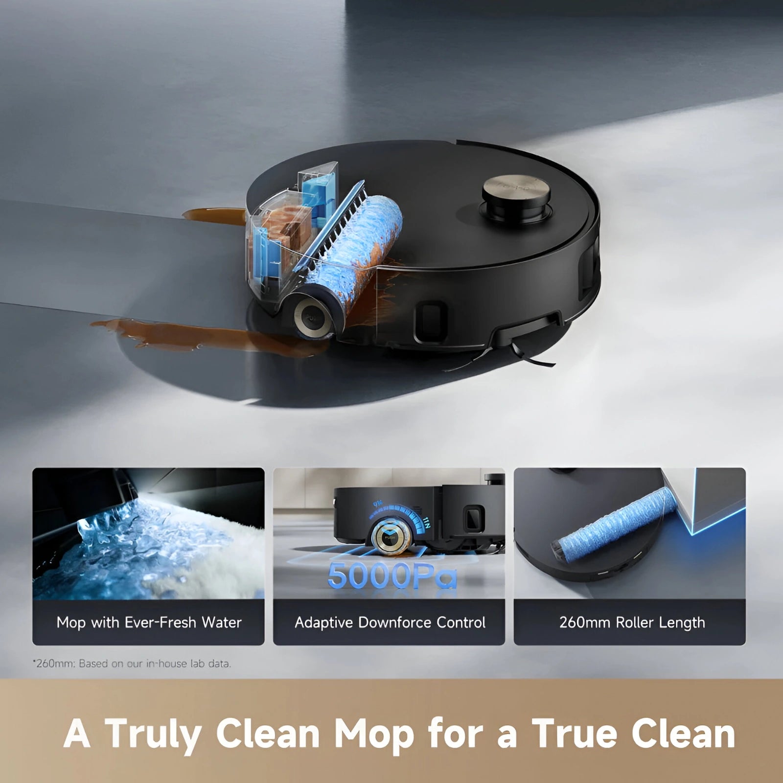 Dreame Aqua10 Roller Robot Vacuum Cleaner - Black (Open Box)