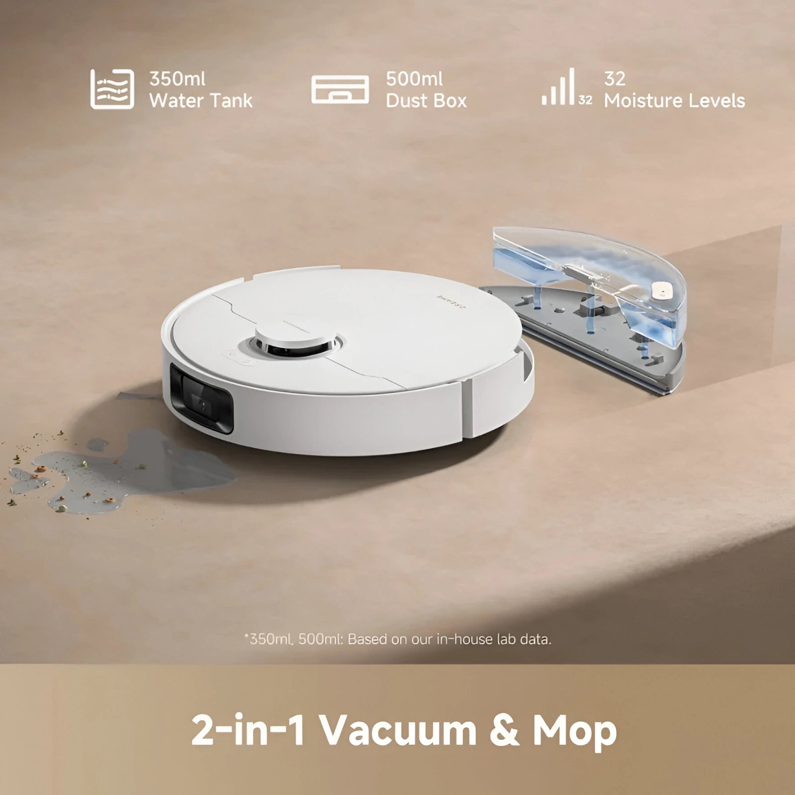 Dreame D20 Pro Plus Robot Vacuum and Mop with Auto Empty Dock - White - Refurbished