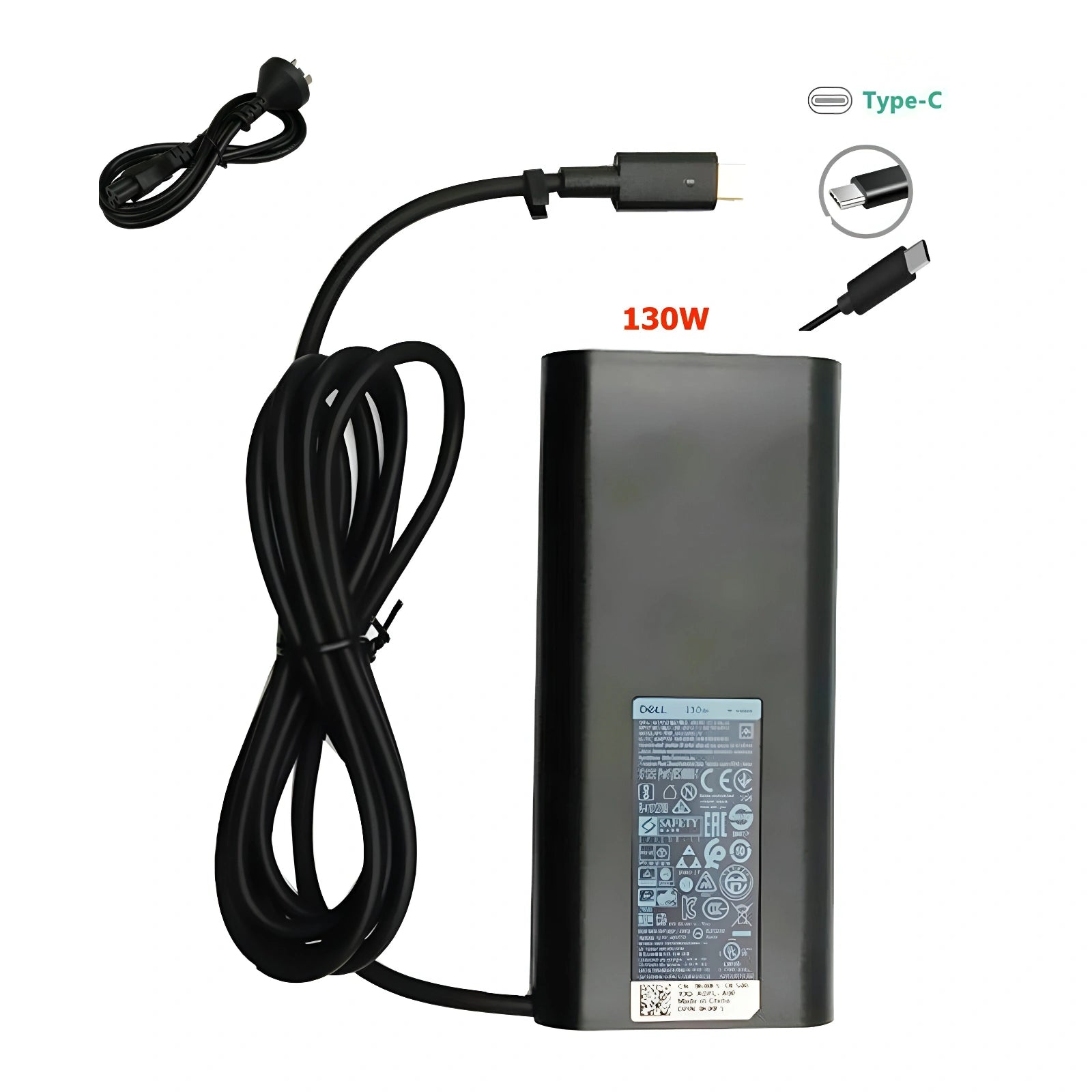 Genuine Dell 130W USB-C Type-C AC Adapter Power Charger XPS 15 9500 9575 17 9700