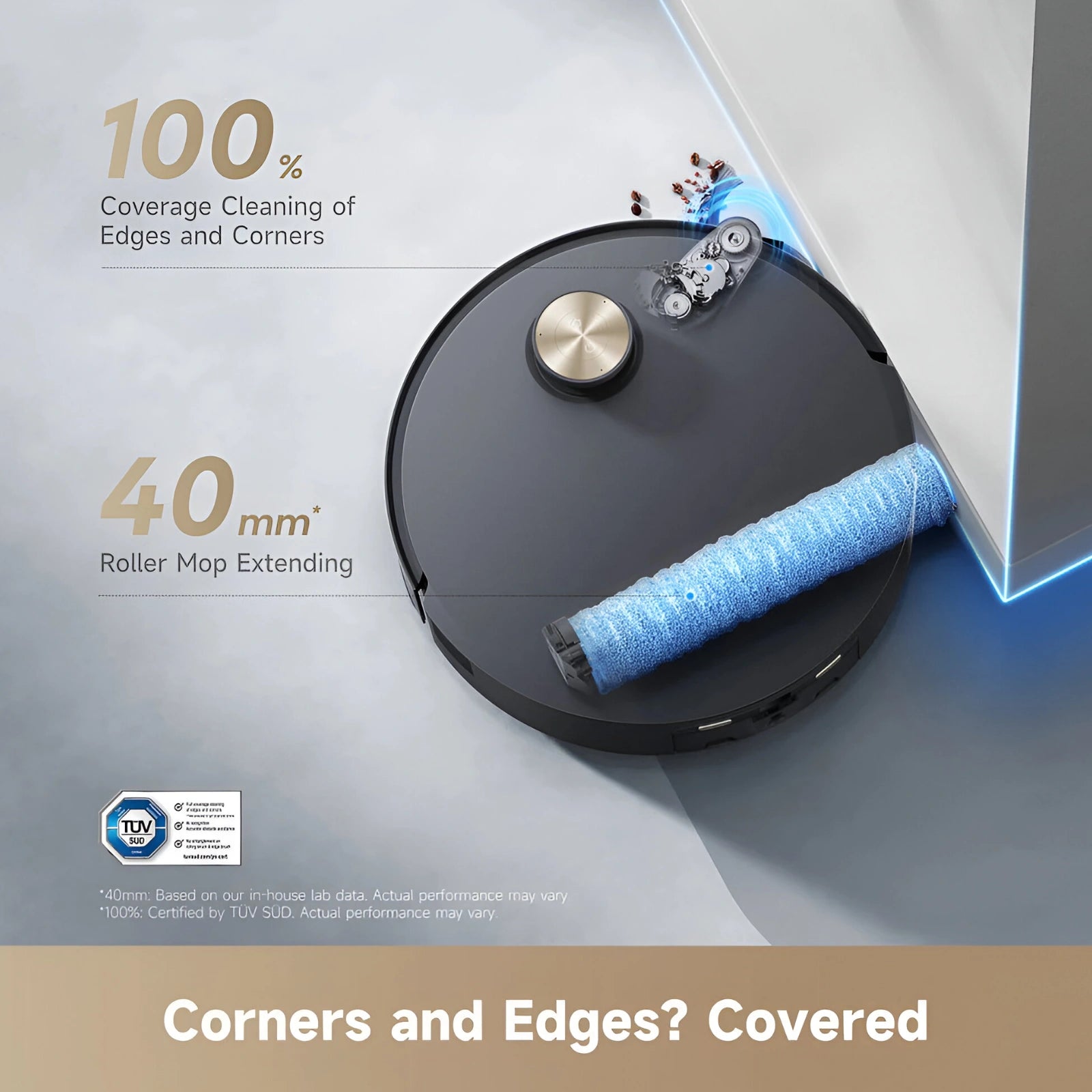 Dreame Aqua10 Roller Robot Vacuum Cleaner - Black (Open Box)