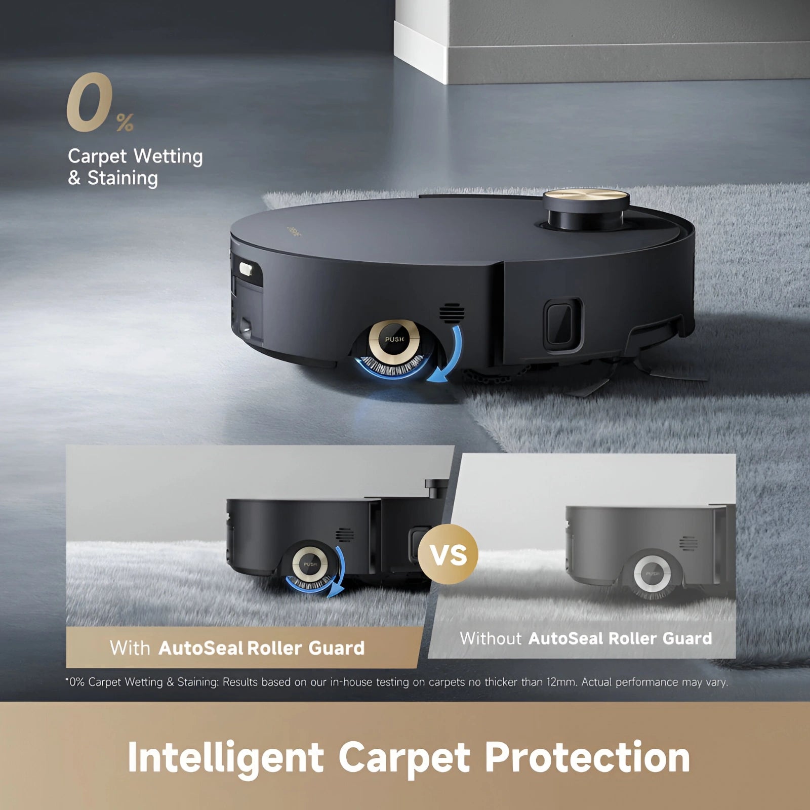 Dreame Aqua10 Roller Robot Vacuum Cleaner - Black (Open Box)