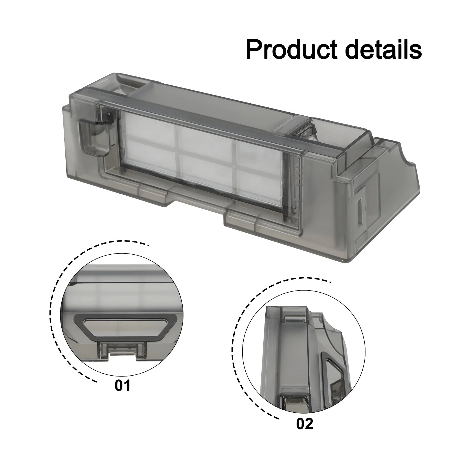 Compatible Dust Box for Dreame Z10 Pro / D10 Plus Robot Vacuum Cleaner Replacement Genuine Part - Refurbished