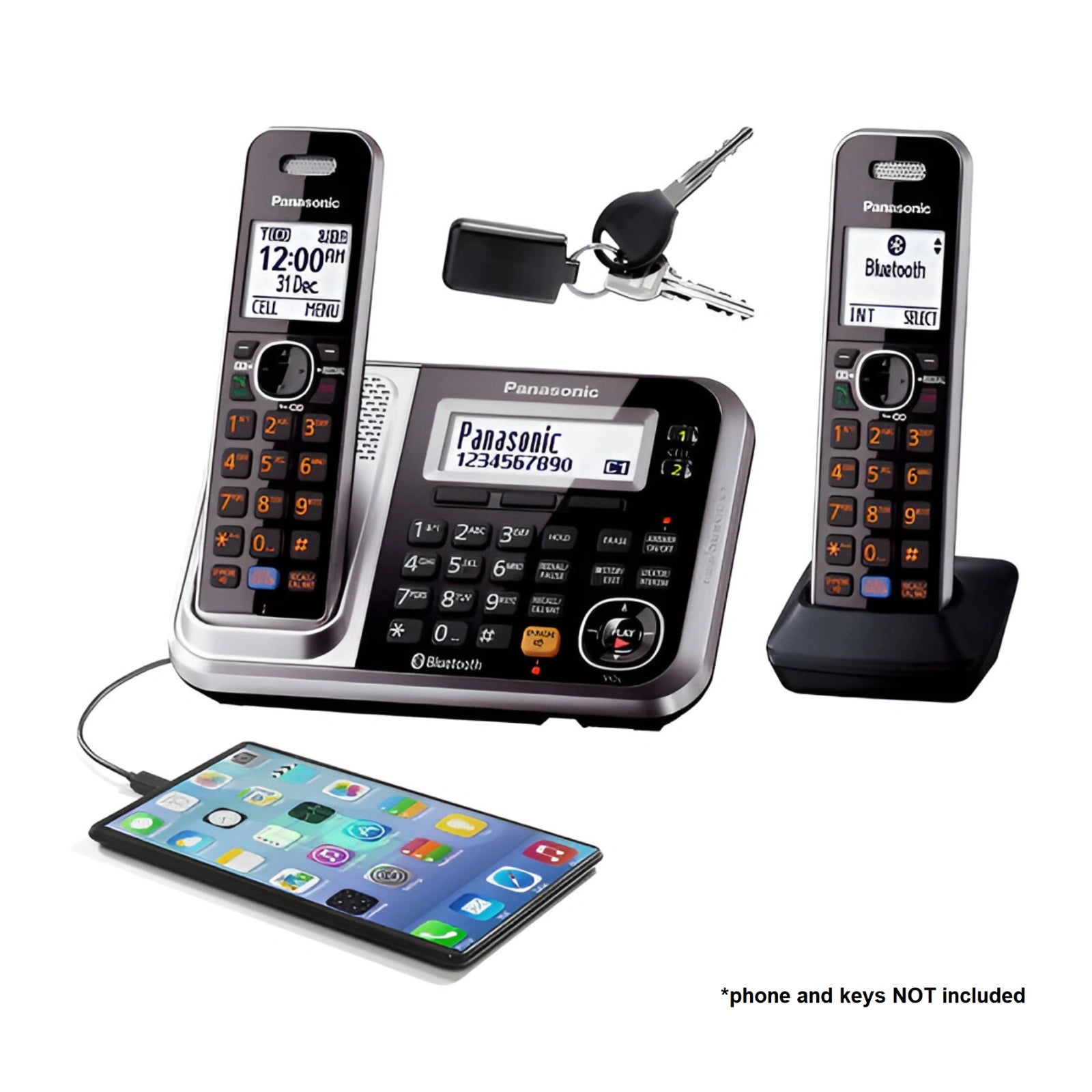 Panasonic KX-TG7892AZS Cordless Phones with Answering Machine Twin Pack (Open Box)