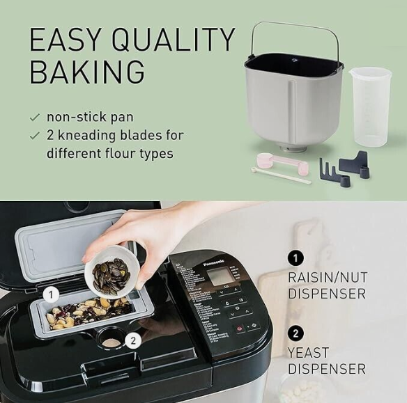 Panasonic SD-YR2550SST Auto Bread Maker With Yeast Fruit Dispenser - Refurbished