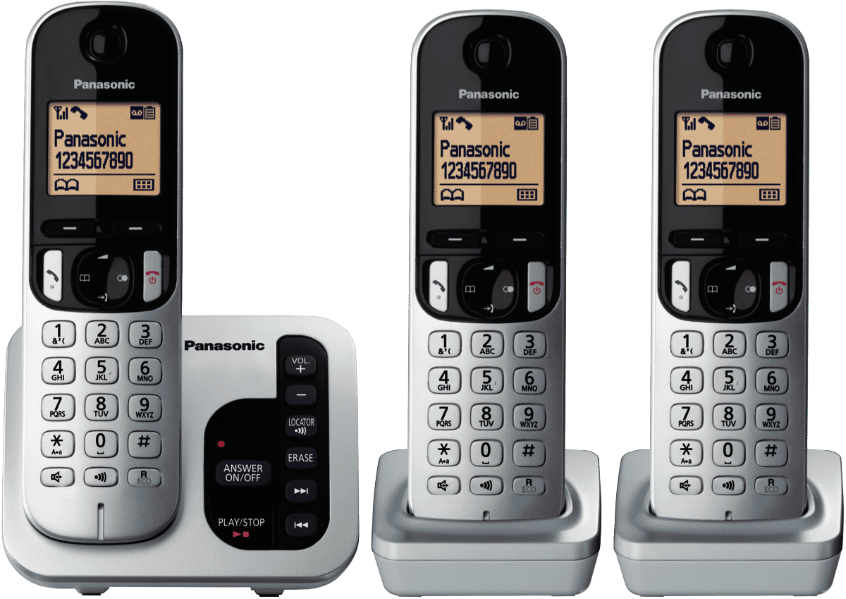Panasonic KX-TGC223ALS Cordless 223 Digital Home Phone Triple Pack