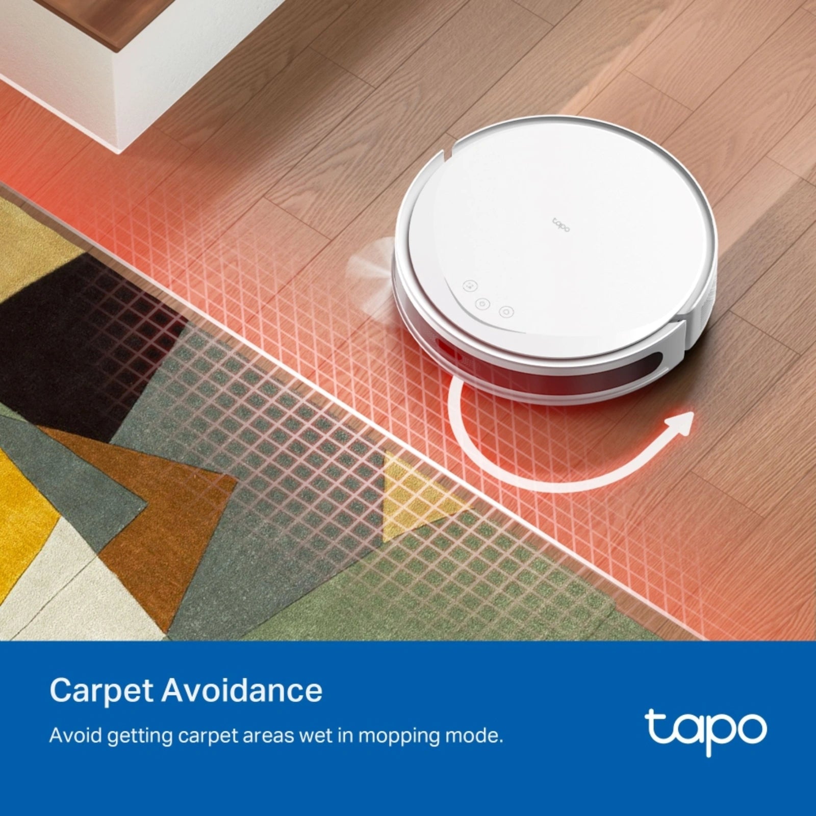 Tapo RV20 Max Plus MagSlim LiDAR Robot Vacuum and Mop with Auto-Empty Dock - White - Refurbished