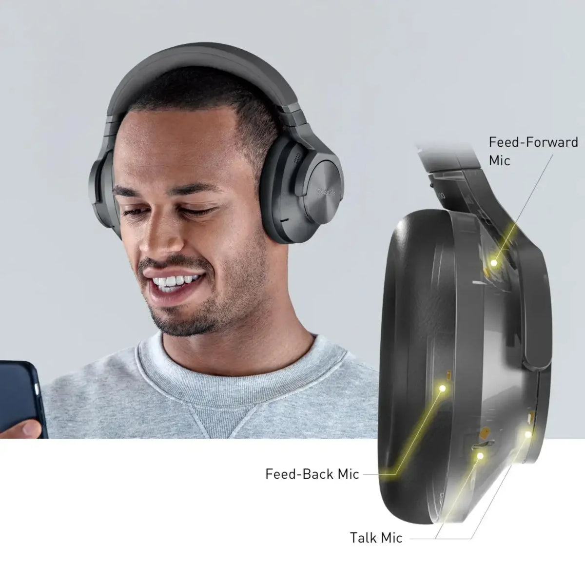 Technics EAH-A800E-K Premium Wireless Noise Cancelling Headphones - Black - Refurbished