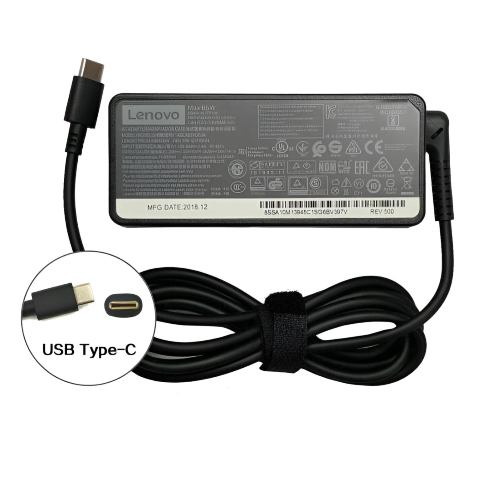 Genuine 65W USB Type-C AC Adapter Charger for Lenovo Yoga 530-14ARR Laptop
