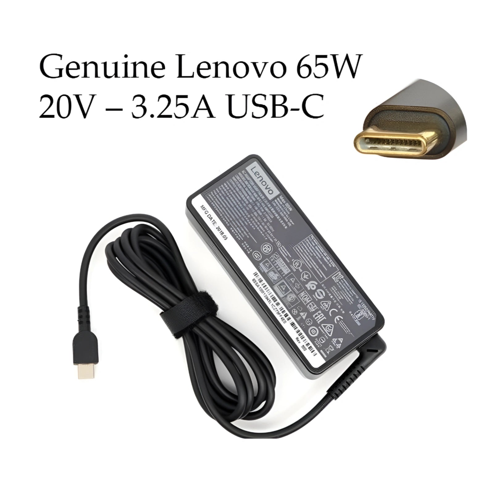 Genuine Lenovo ThinkPad 65W USB C / Type C Standard AC Adapter