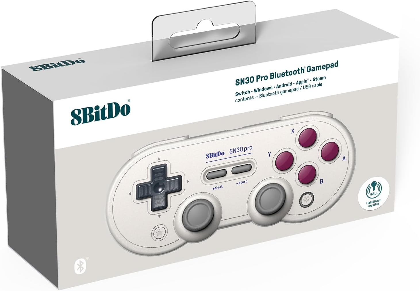 8BitDo SN30 Pro Hall Effect Joystick Bluetooth Controller for Switch, PC, macOS, Android, Steam Deck & Raspberry Pi - G Classic Edition