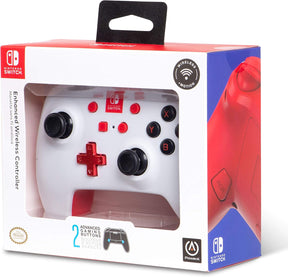 PowerA Enhanced Wireless Controller for Nintendo Switch - White/Red