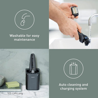 Panasonic ES-LV9U-K841 5-Blade Wet and Dry Electric Shaver with Advanced Motor and Beard Sensor (Open Box)