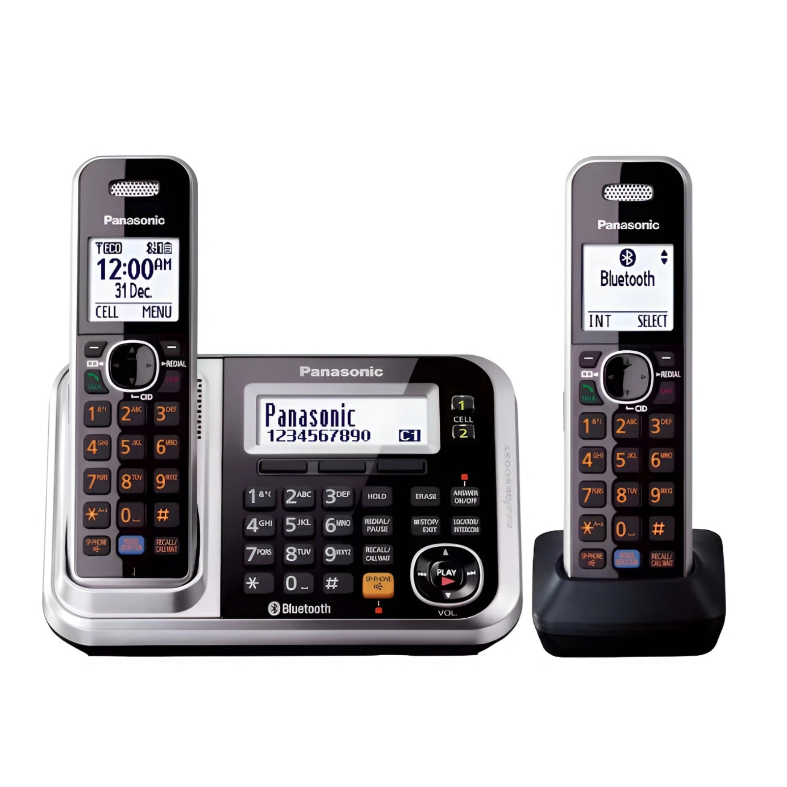 Panasonic KX-TG7892AZS Cordless Phones with Answering Machine Twin Pack (Open Box)