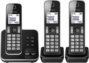 Panasonic KX-TGD323 Triple Cordless Phone System with Answering Machine