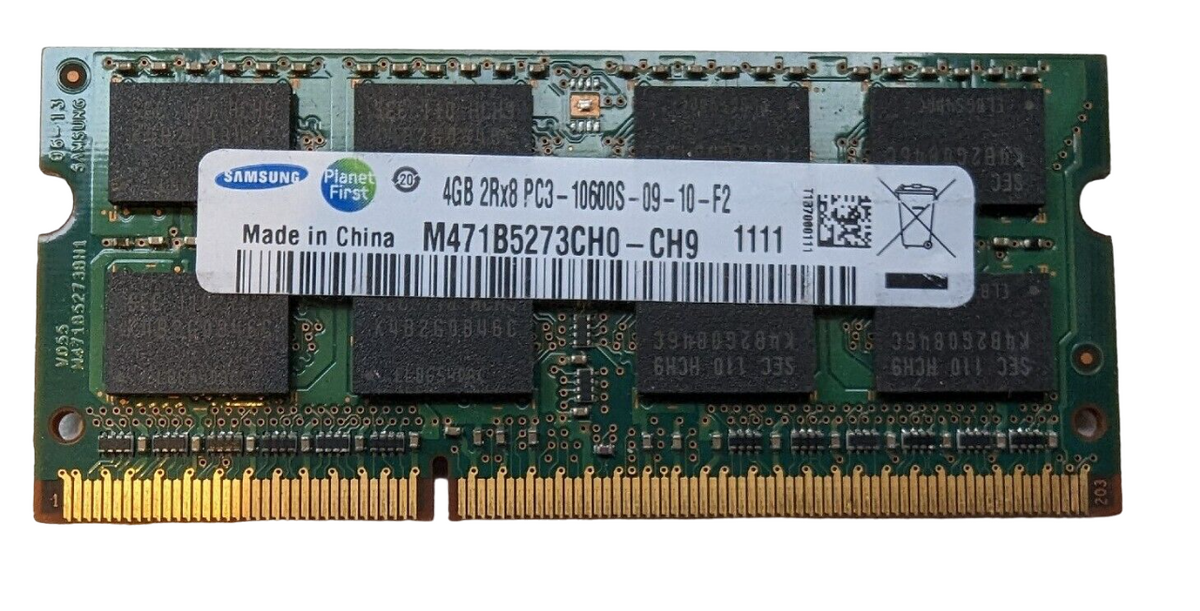 SAMSUNG 4GB 2RX8 PC3-12800S SODIMM LAPTOP MEMORY