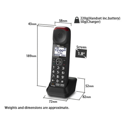 Panasonic KX-TGMA44AZB Optional Handset Additional Cordless Phone For KX-TGM420AZB or KX-TGM422AZ - Refurbished