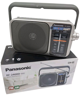 Panasonic RF-2400D AM/FM Radio Silver/Grey