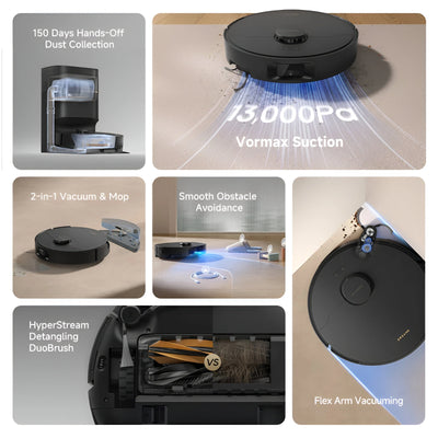 Dreame D20 Pro Plus Robot Vacuum and Mop with Auto Empty Dock - Black (Open Box)
