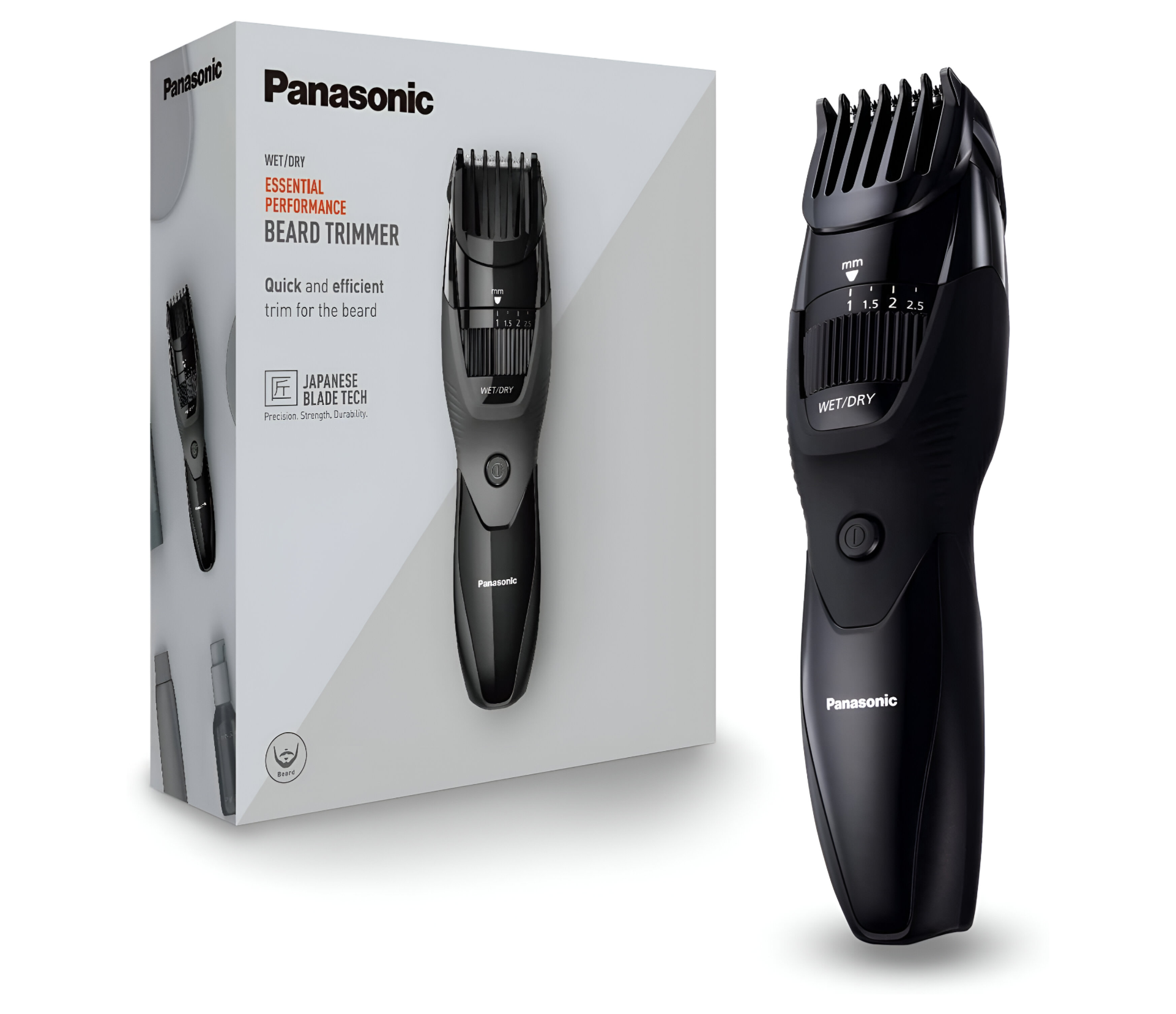 Panasonic ER-GB43 Wet and Dry Cordless Beard Trimmer with Quick-Adjust Dial (0.5-10mm) (Open Box)