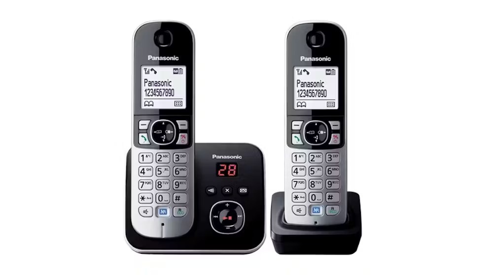 Panasonic KXTG6822ALB DECT Twin Handset Cordless Phone