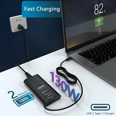 Genuine 130W USB Type-C AC Adapter Charger for Dell XPS 15 17 USB-C