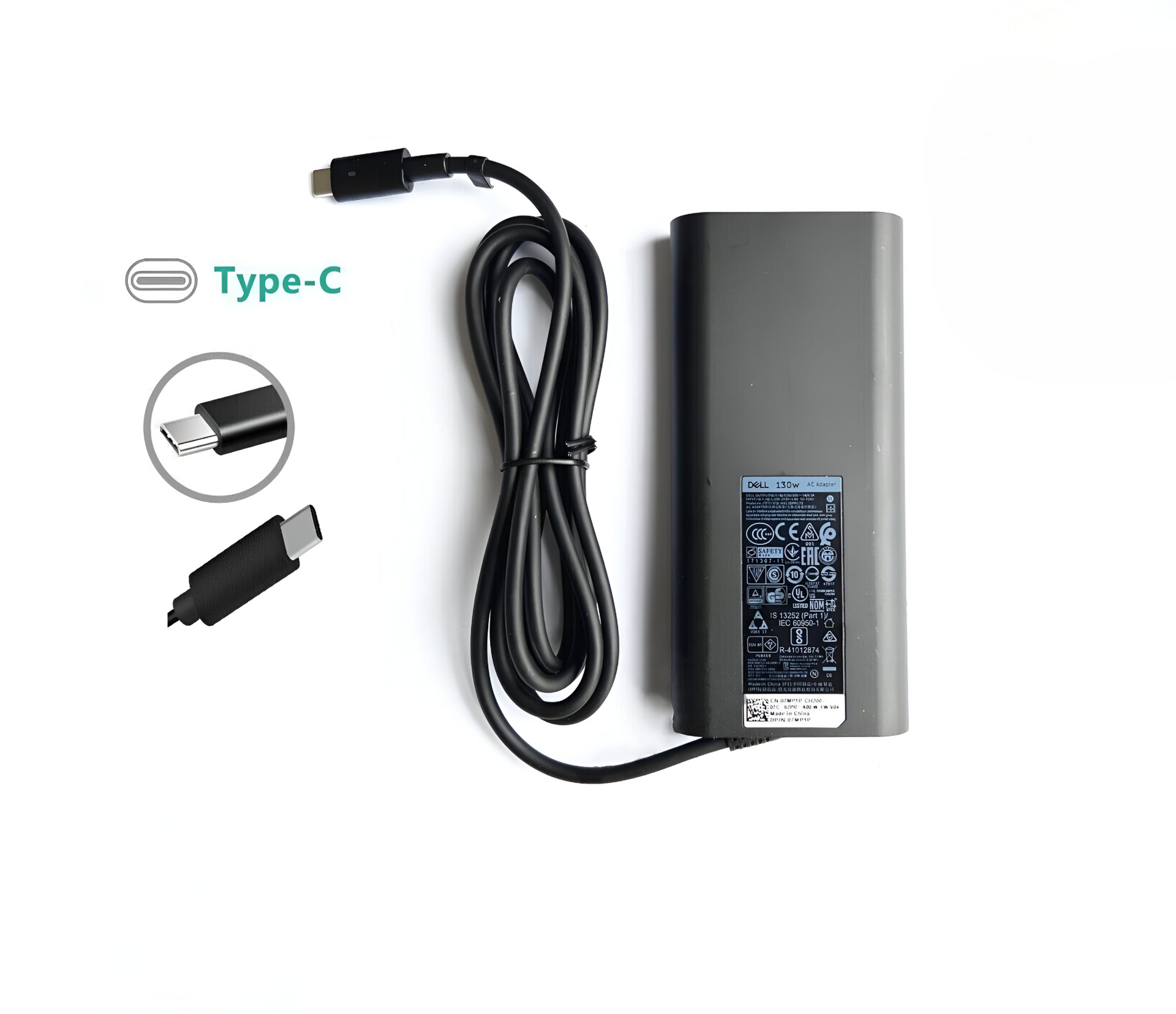 Genuine Dell 130W USB-C Type-C AC Adapter Power Charger XPS 15 9500 9575 17 9700