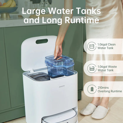 dreame w10 self cleaning robot vacuum and mop cleaner