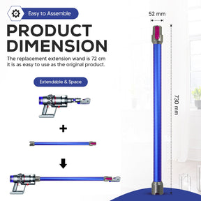 Replacement Wand for Dyson Stick Extension Tube V7 V8 V10 V11 V15 Animal/Outsize