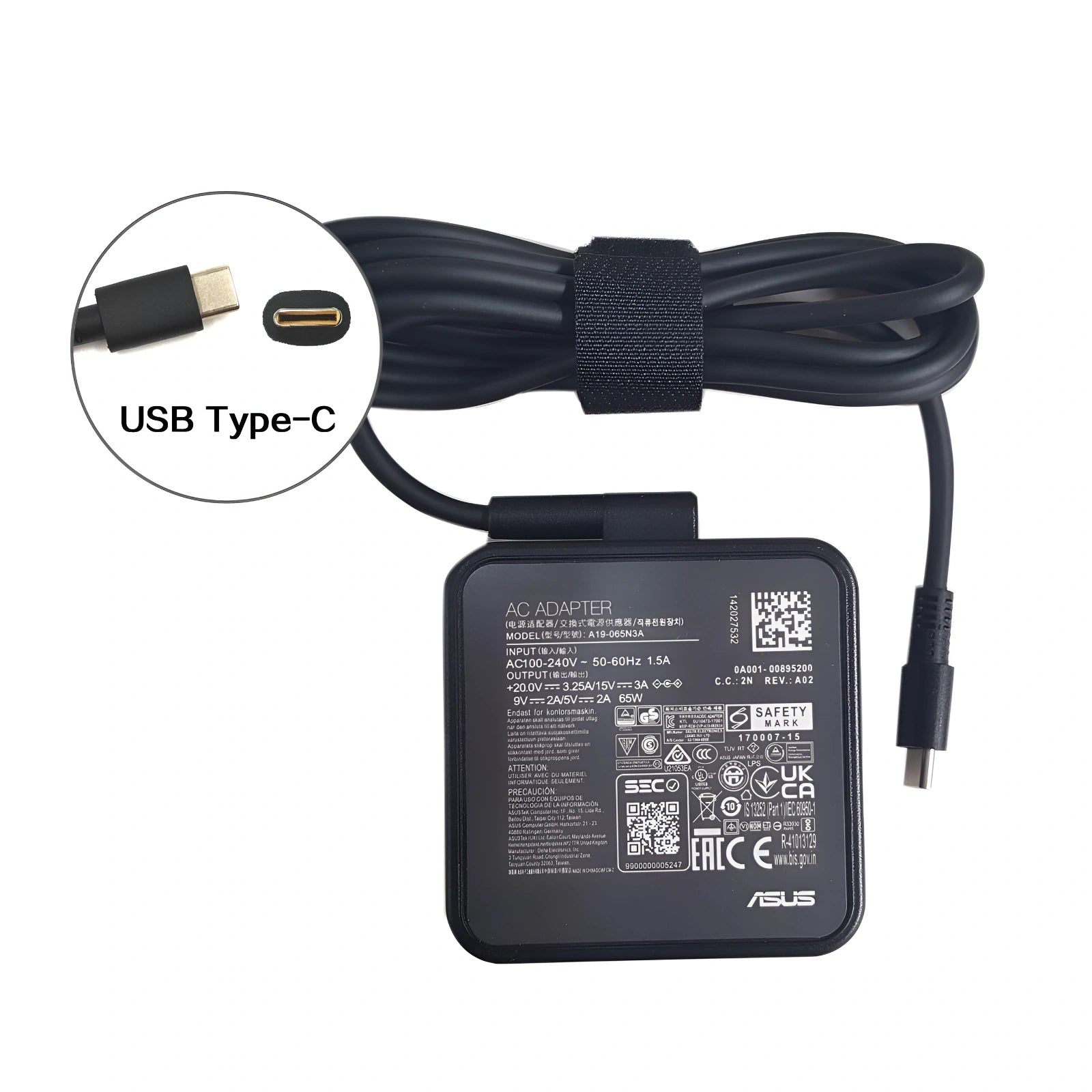 Genuine 65W USB Type-C AC Adapter Charger for ASUS ExpertBook Flip B3402FEA B7402FEA