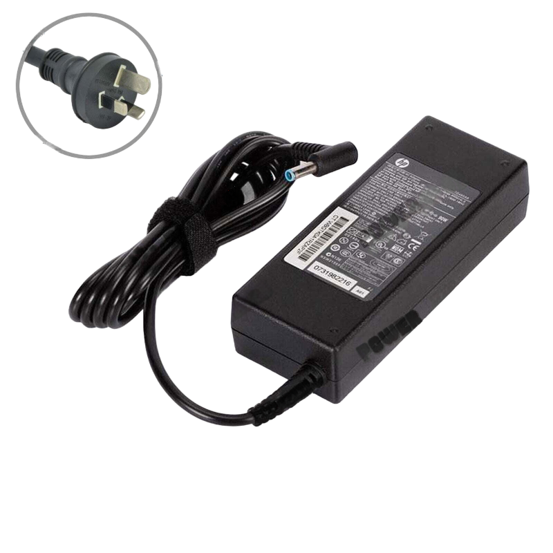 Genuine HP 90w 19.5V 4.62A Blue Tip Charger Ac Adapter Power Supply Black