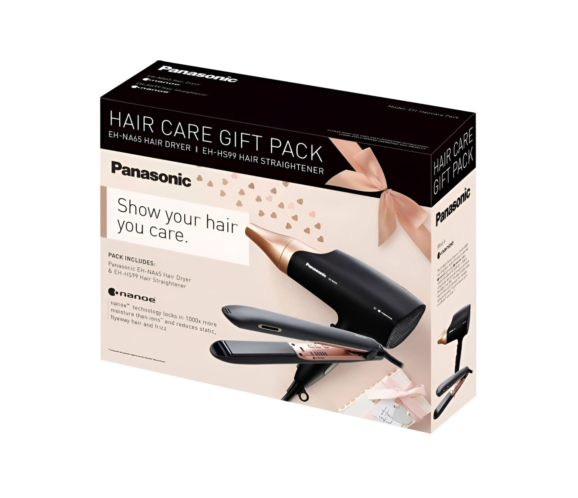 Panasonic EH-NA65 Nanoe Hair Dryer & EH-HS99 Straightener Value Pack (EH-Haircare Pack) (Open Box)