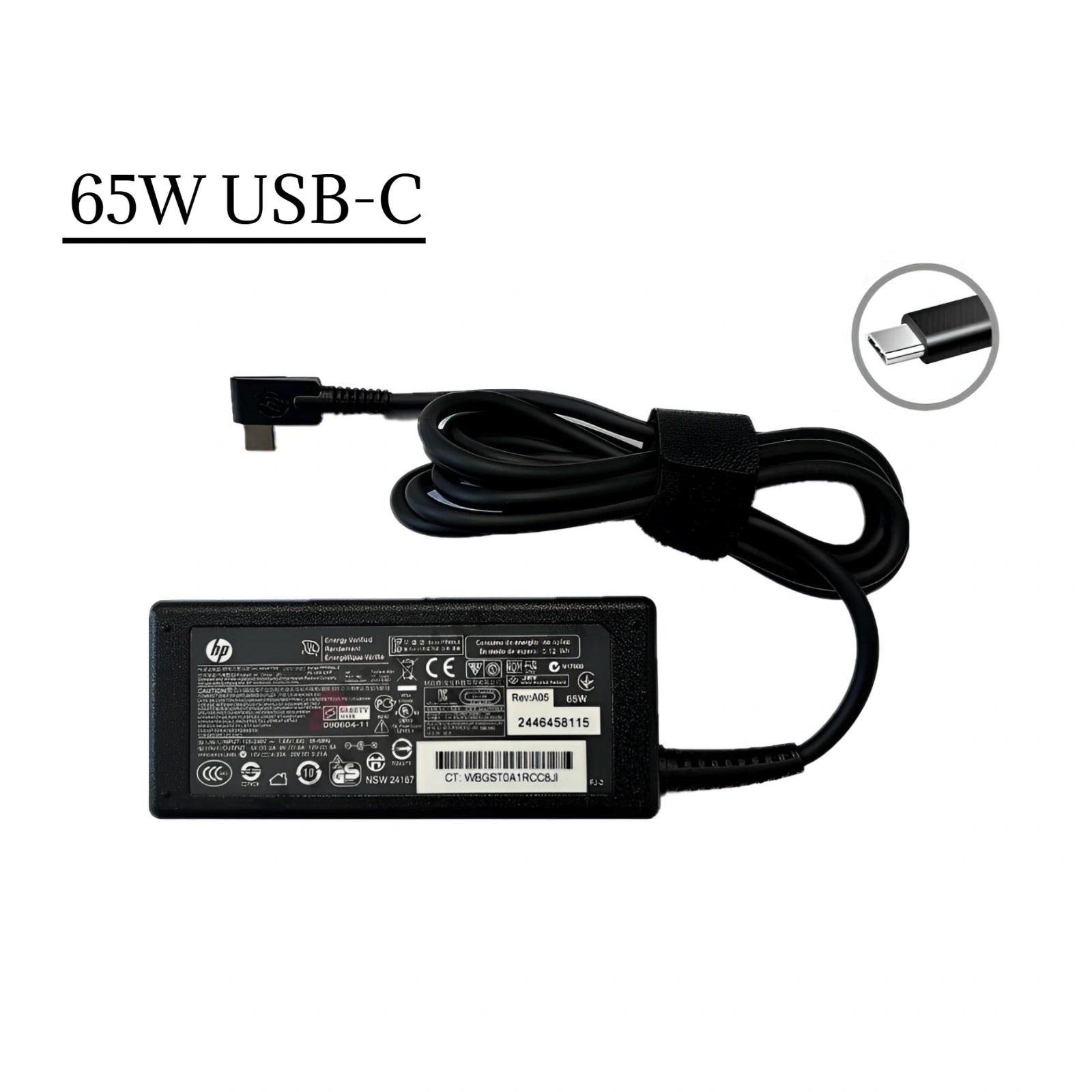 Genuine 65W Charger Adapter Type C USB-C For HP ELITE X2 1012 G1 Tablet Laptop