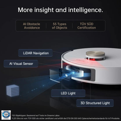 Dreame L20 Ultra Robot Vacuum and Mop Cleaner - White - Refurbished