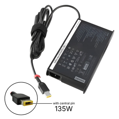 Genuine 135W USB Yellow Slim Square Tip Adapter Charger for Lenovo 20V 6.75A