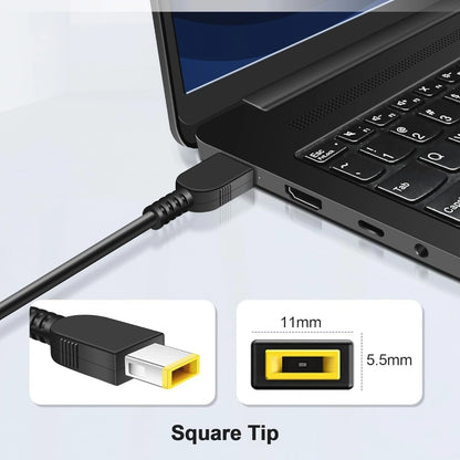 Genuine 135W USB Yellow Slim Square Tip Adapter Charger for Lenovo 45N0554 ADL135NDC3A ADL135NLC3A