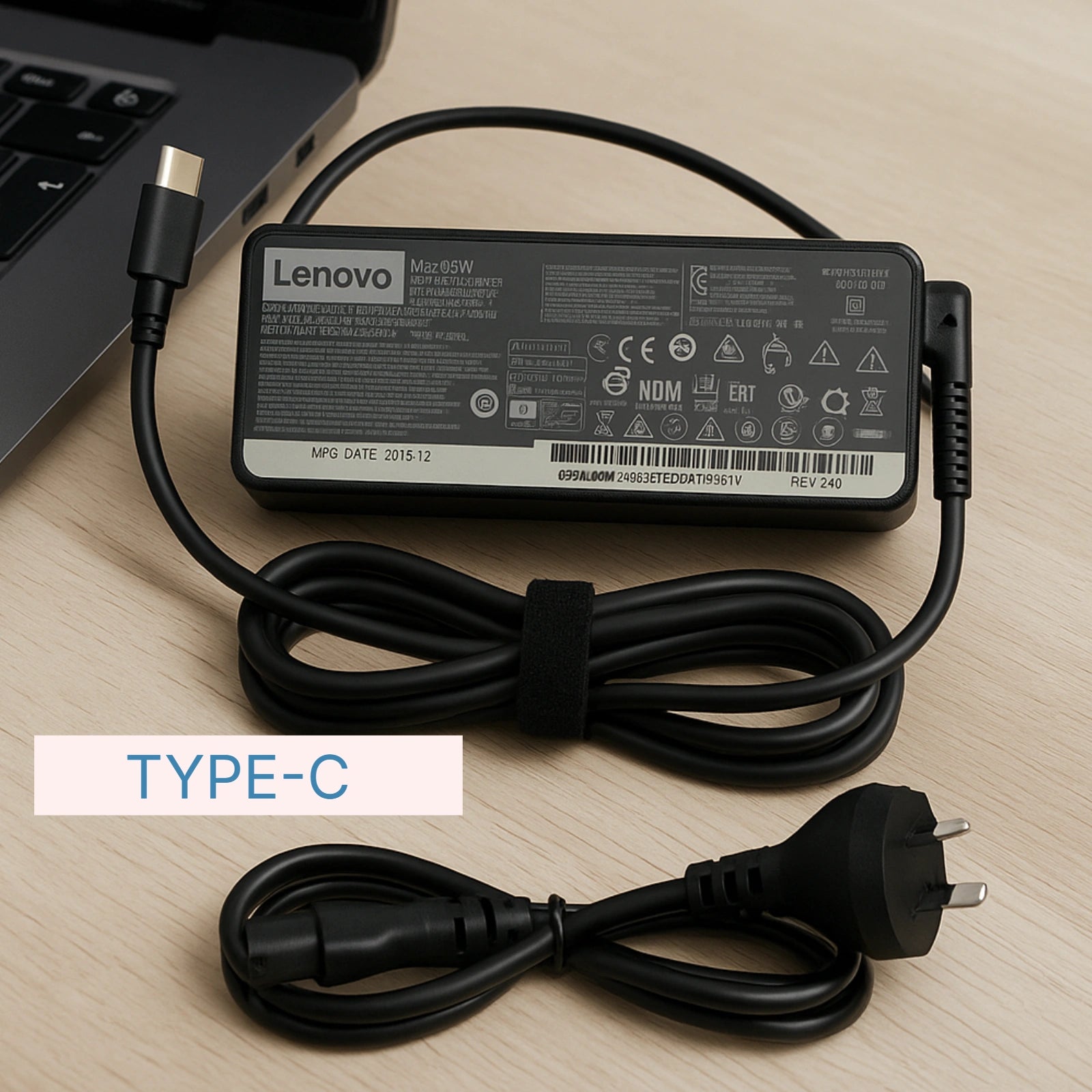 Genuine 65W USB Type-C AC Adapter Charger for Lenovo ThinkPad E480 E580 S2 Yoga X1
