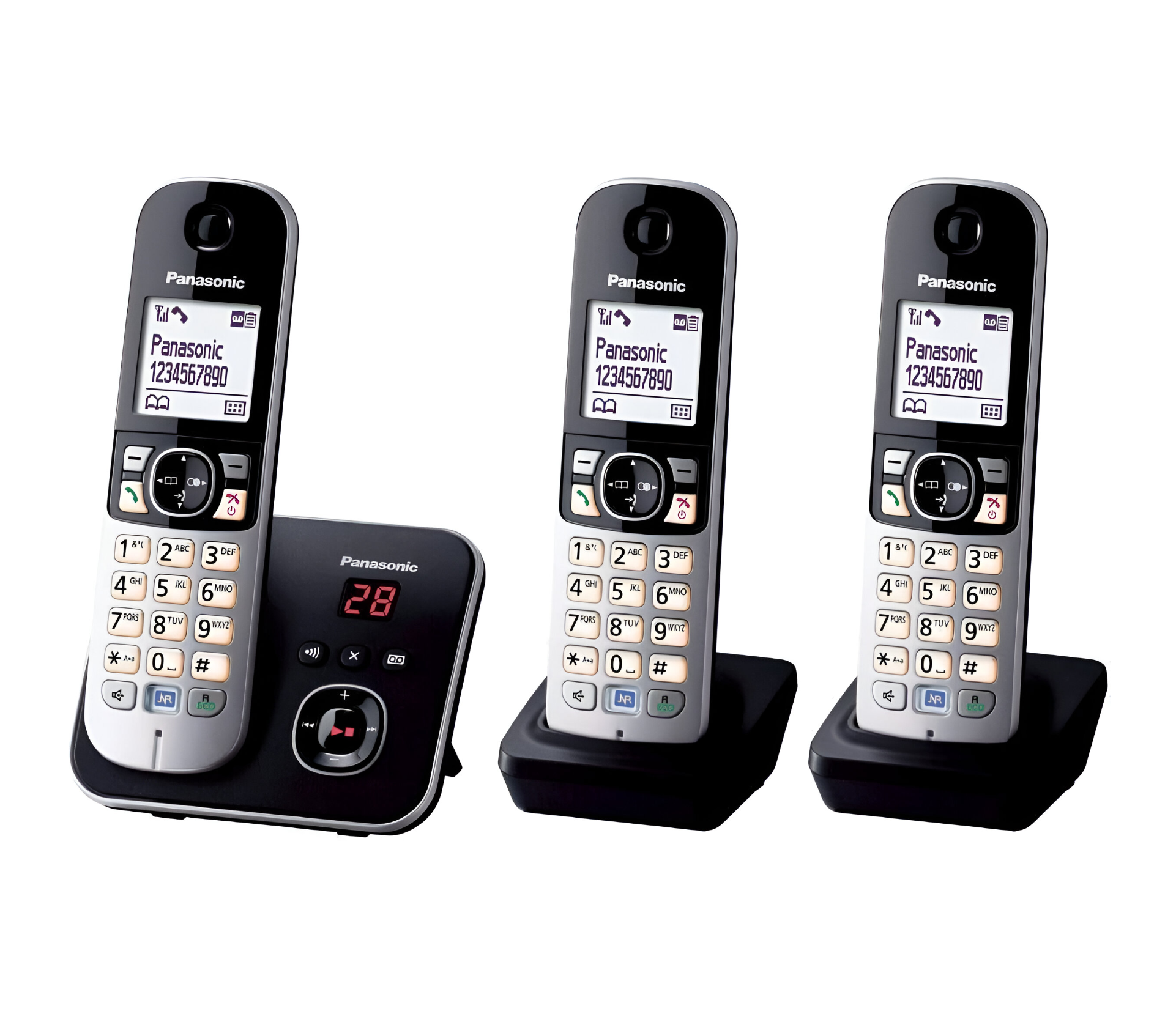 Panasonic KX-TG6823 Cordless Phone 3 Handsets