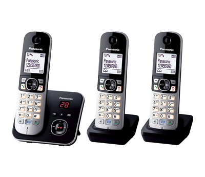 Panasonic KX-TG6823ALB Cordless Phone 3 Handsets - Refurbished