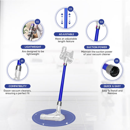 Replacement Wand for Dyson Stick Extension Tube V7 V8 V10 V11 V15 Animal/Outsize