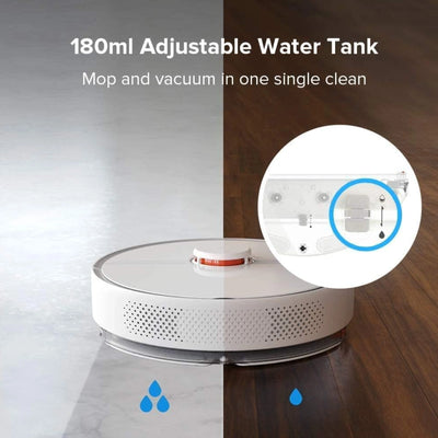 Roborock S6 Pure Robotic Vacuum Cleaner and Mop - White - Refurbished