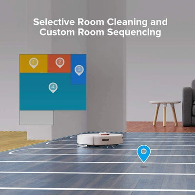Roborock S6 Pure Robotic Vacuum Cleaner and Mop - White - Refurbished