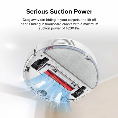 Roborock Q7 Max+ Robot Vacuum and Mop Cleaner with Auto-Empty Dock - White (Open Box)