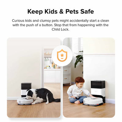 Roborock Q7 Max+ Robot Vacuum and Mop Cleaner with Auto-Empty Dock - White (Open Box)