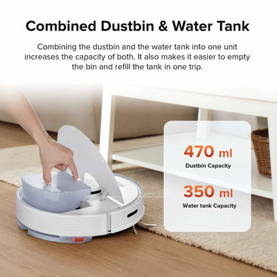 Roborock Q7 Max+ Robot Vacuum and Mop Cleaner with Auto-Empty Dock - White (Open Box)