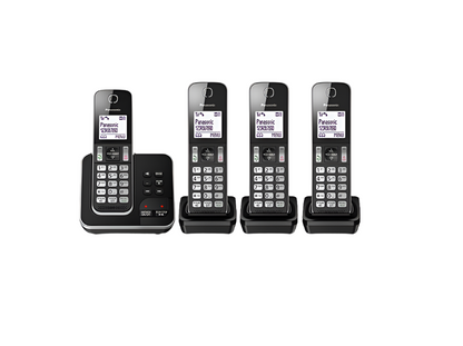 Panasonic KX-TGD324ALB DECT Digital Cordless Phone 4 Handsets