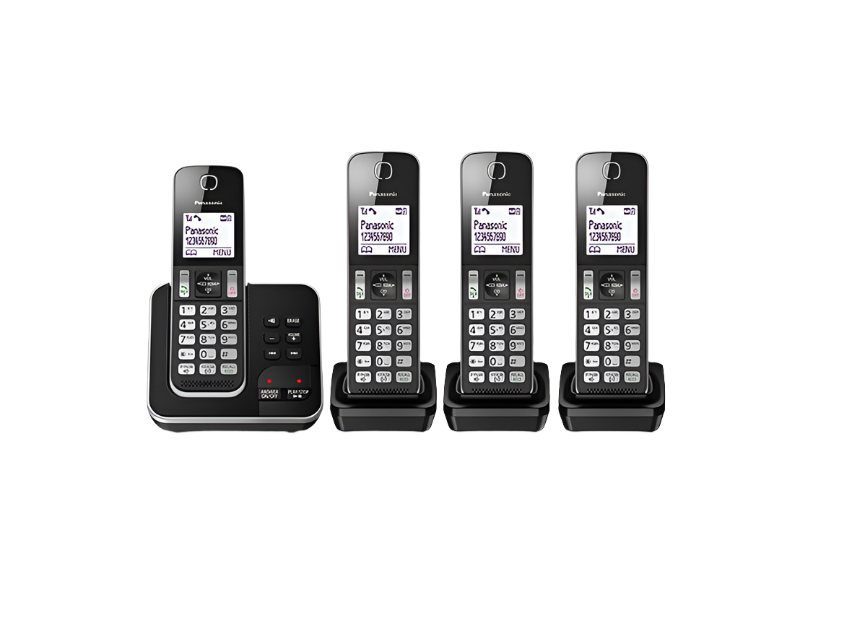 Panasonic KX-TGD324ALB DECT Digital Cordless Phone 4 Handsets