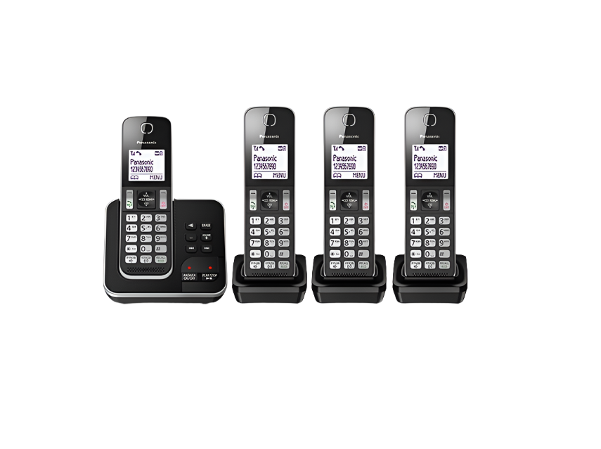 PANASONIC DECT Digital Cordless Phone 4 Handsets ‎KX-TGD324ALB