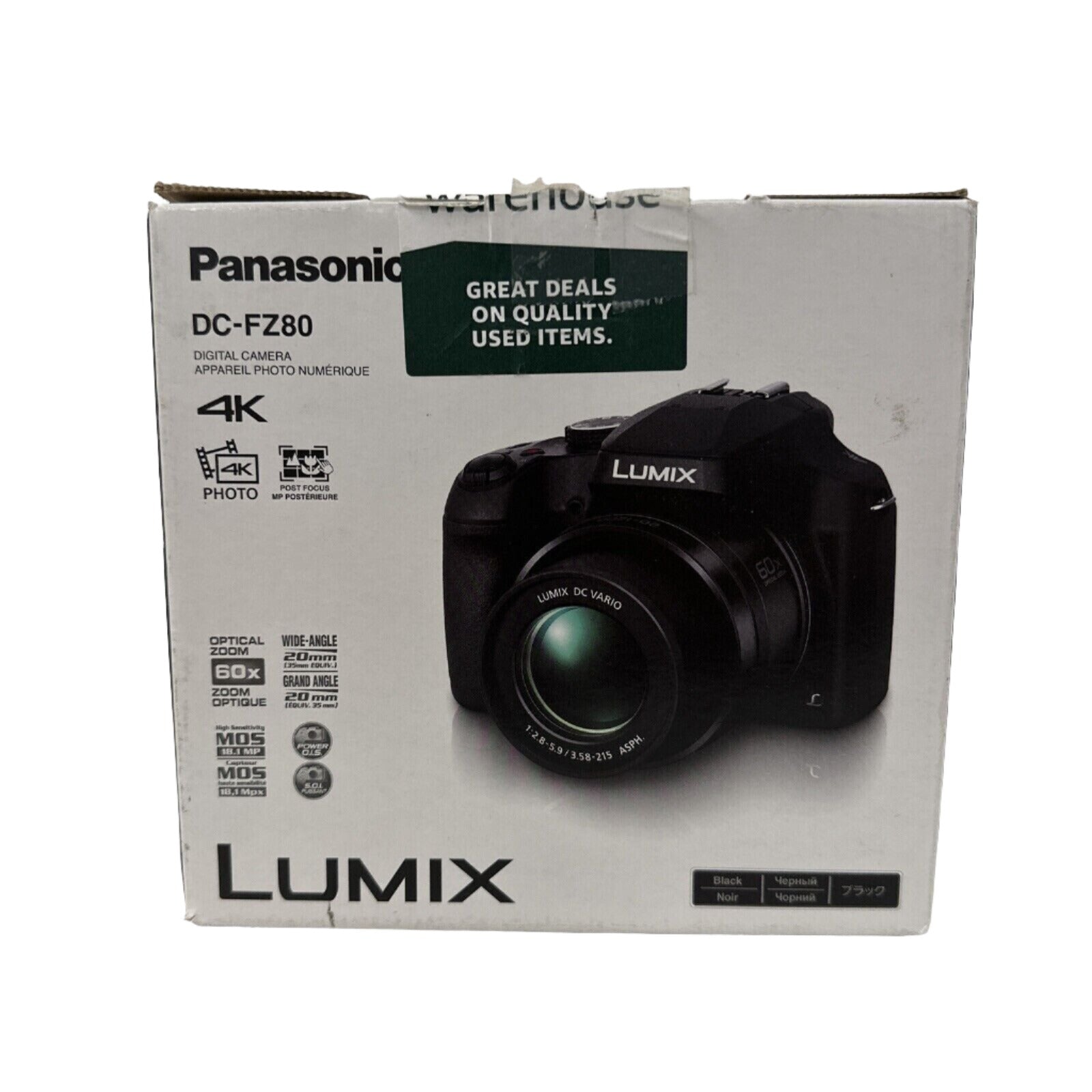 Panasonic Lumix DC-FZ80 Digital Camera Massive 60x Optical Zoom