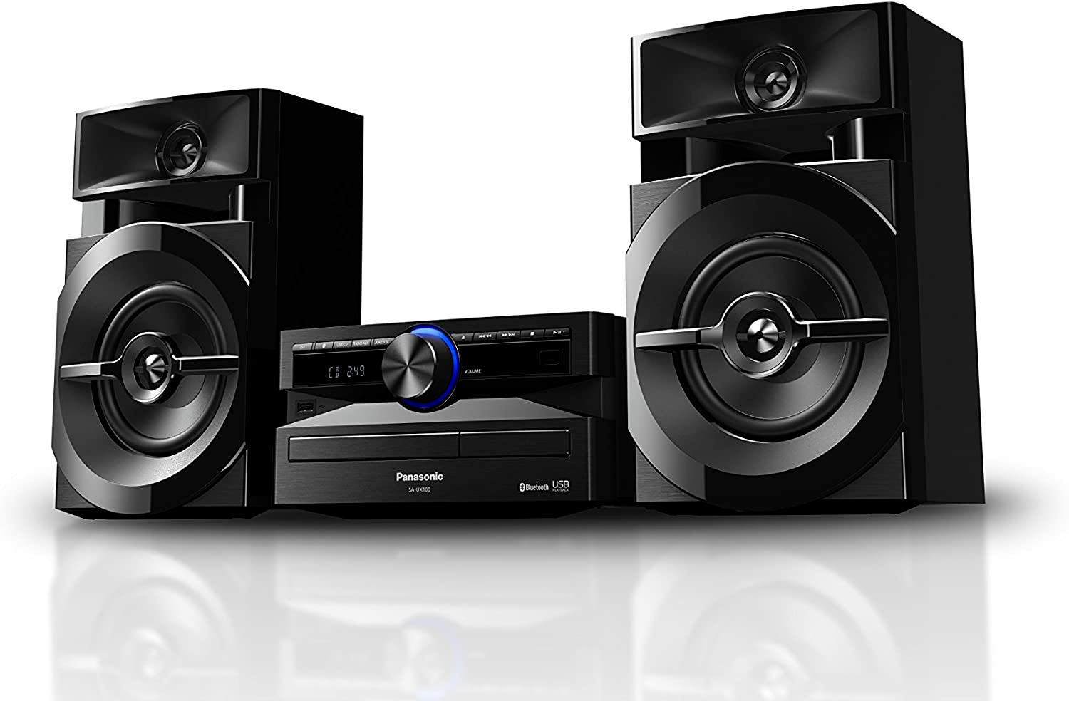 Panasonic 2.0 Channel 300W Mini Hi-Fi System (SC-UX100GN-K)